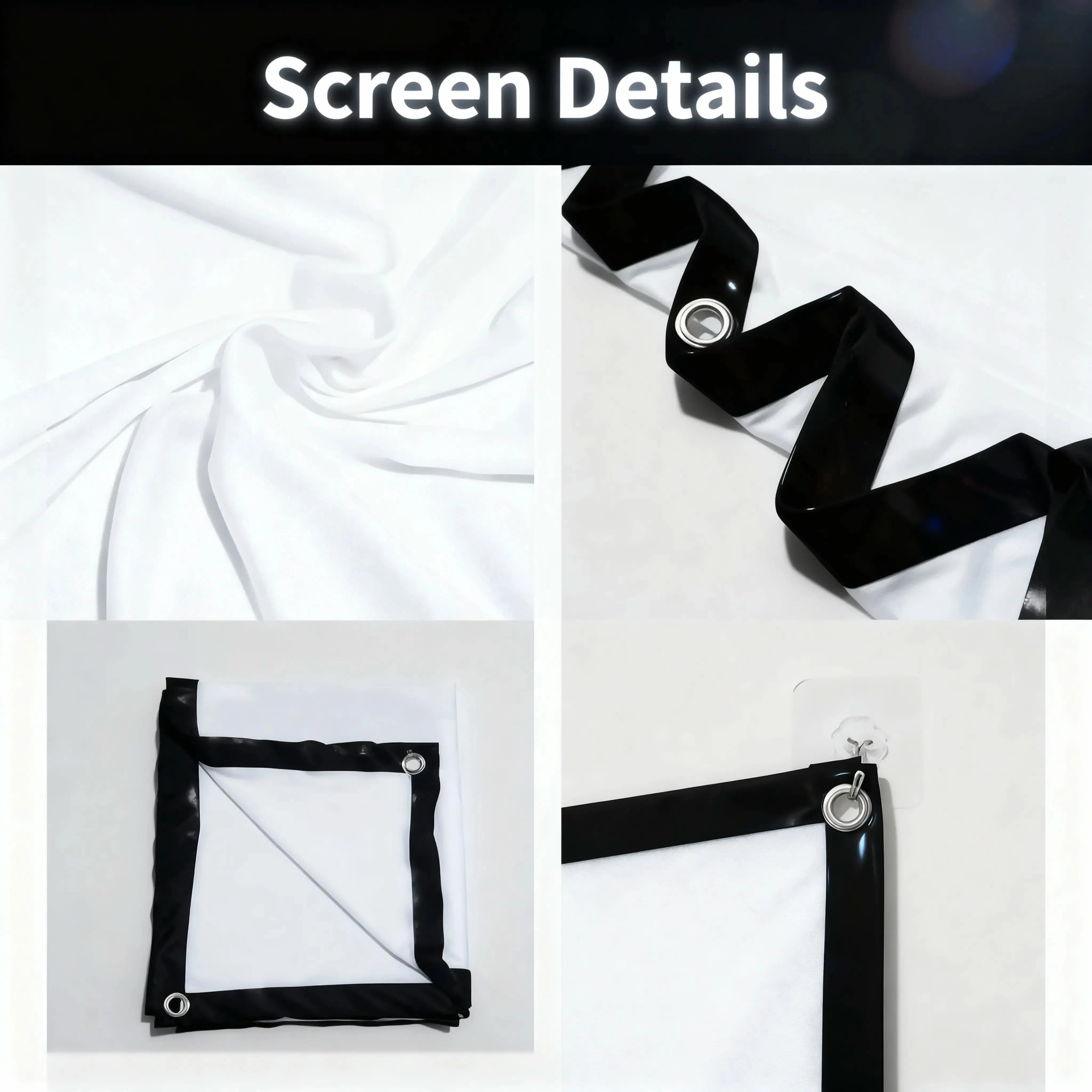 Portable 120-inch 16:9 projection screen for home theater projectors – product photo 3