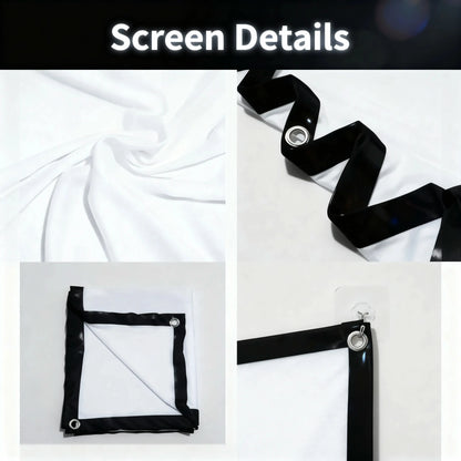 Portable 120-inch 16:9 projection screen for home theater projectors – product photo 3